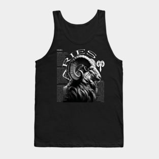 Bold Aries Zodiac Ram & Fire Element Tank Top